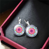Pendientes etnicos estilo mandala