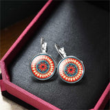 Pendientes etnicos estilo mandala