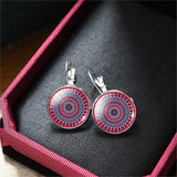 Pendientes etnicos estilo mandala