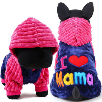 Pet Dog Clothes "I love Mama & Papa"