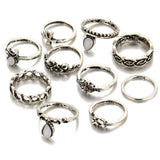 Conjunto de 10 anillos para mujer