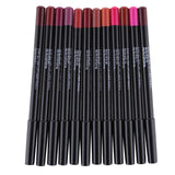 Lápiz labiales impermeables, delineador - 12 colores