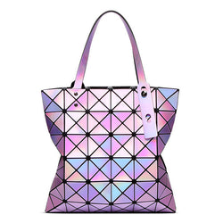 Bolso brillante con hologramas