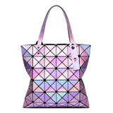 Bolso brillante con hologramas