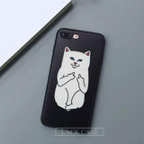 Funda para Iphone con gato dedo arriba