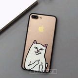 Funda para Iphone con gato dedo arriba