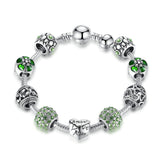 Pulsera, brazalete de plata con corazones y flores