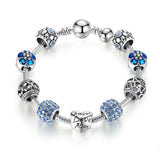 Pulsera, brazalete de plata con corazones y flores