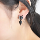 Bonitos pendientes con forma de gato