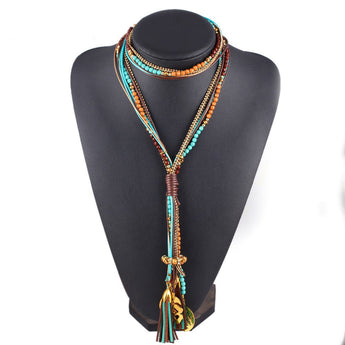 Maxi collar estilo vintage de colores vivos